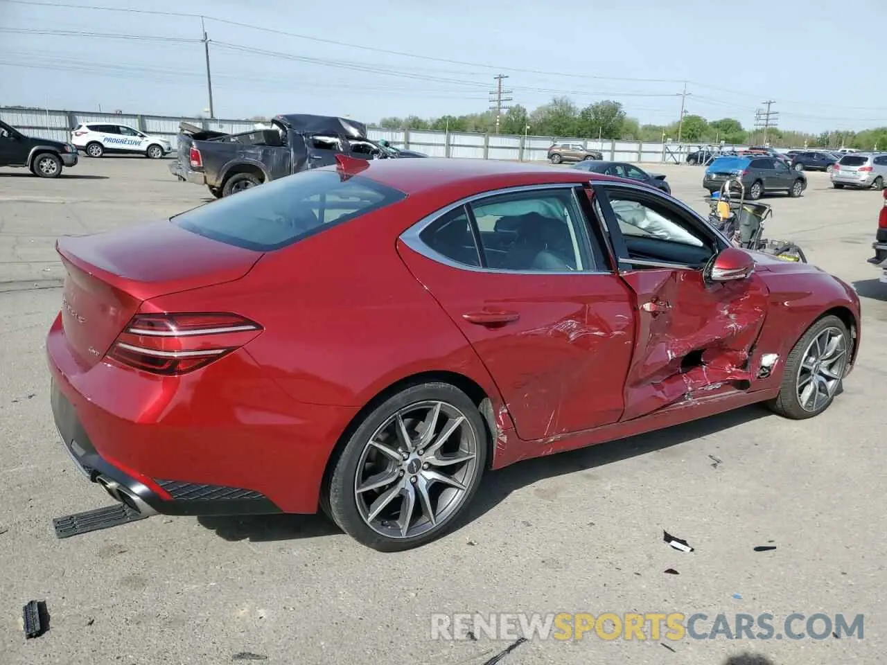 3 Photograph of a damaged car KMTG34TAXPU123732 GENESIS G70 BASE 2023
