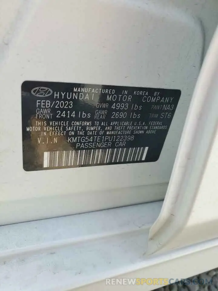 12 Photograph of a damaged car KMTG54TE1PU122398 GENESIS G70 BASE 2023