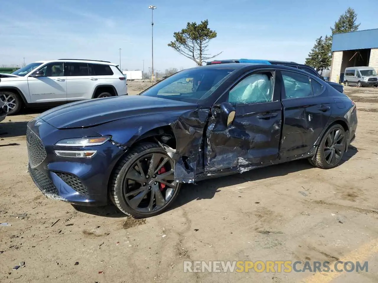1 Photograph of a damaged car KMTG54TE1PU134177 GENESIS G70 BASE 2023