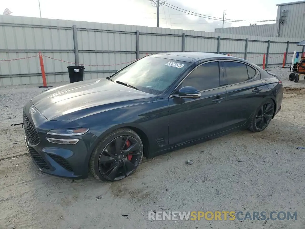 1 Photograph of a damaged car KMTG54TE8PU121765 GENESIS G70 BASE 2023