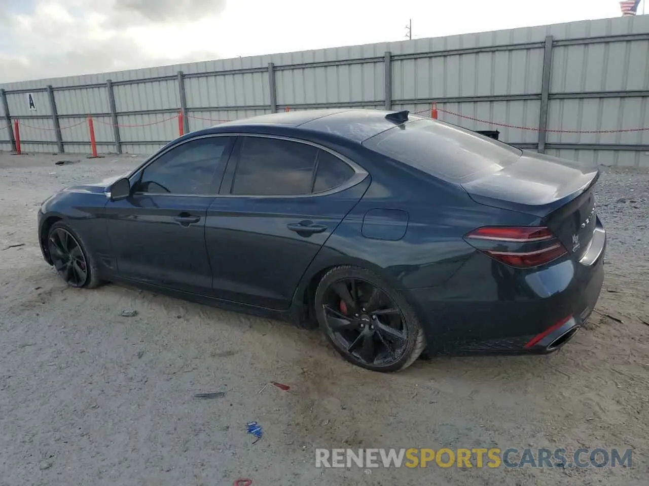 2 Photograph of a damaged car KMTG54TE8PU121765 GENESIS G70 BASE 2023