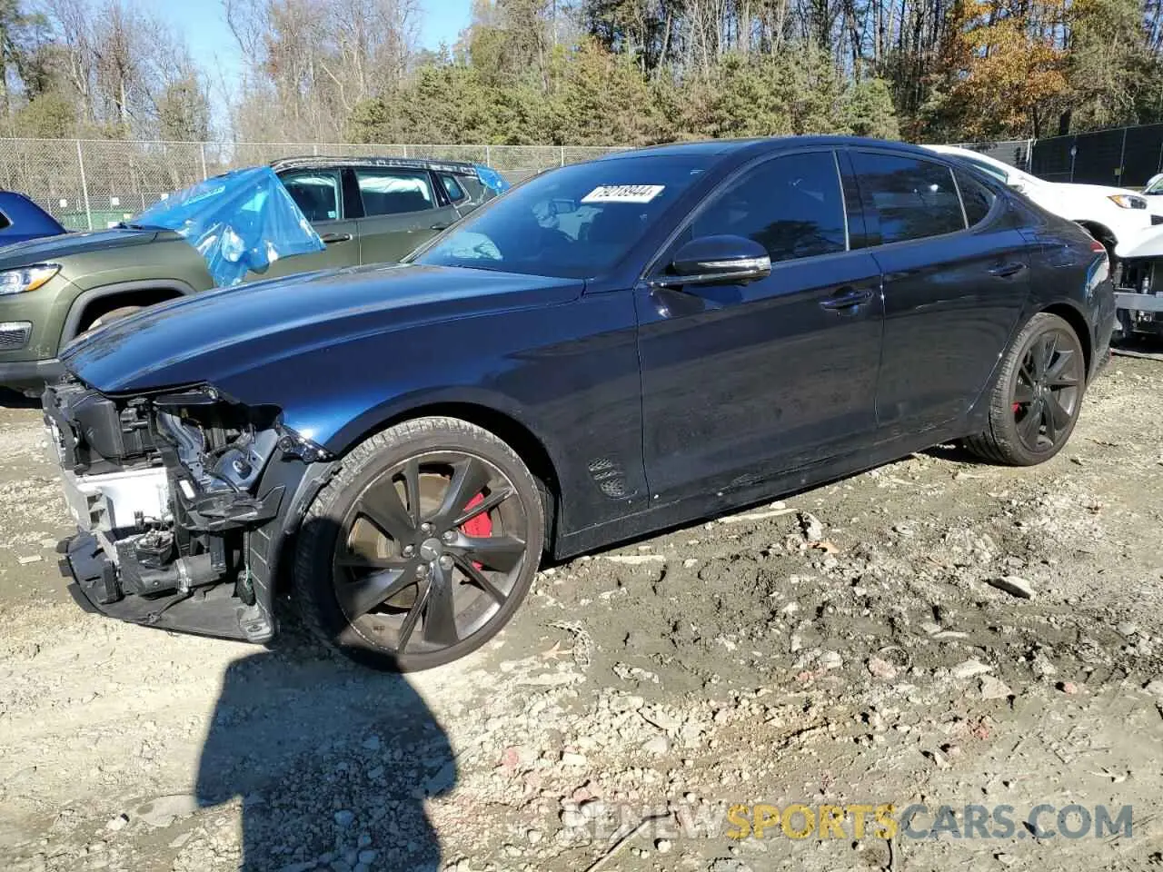 1 Photograph of a damaged car KMTG54TE9PU110984 GENESIS G70 BASE 2023