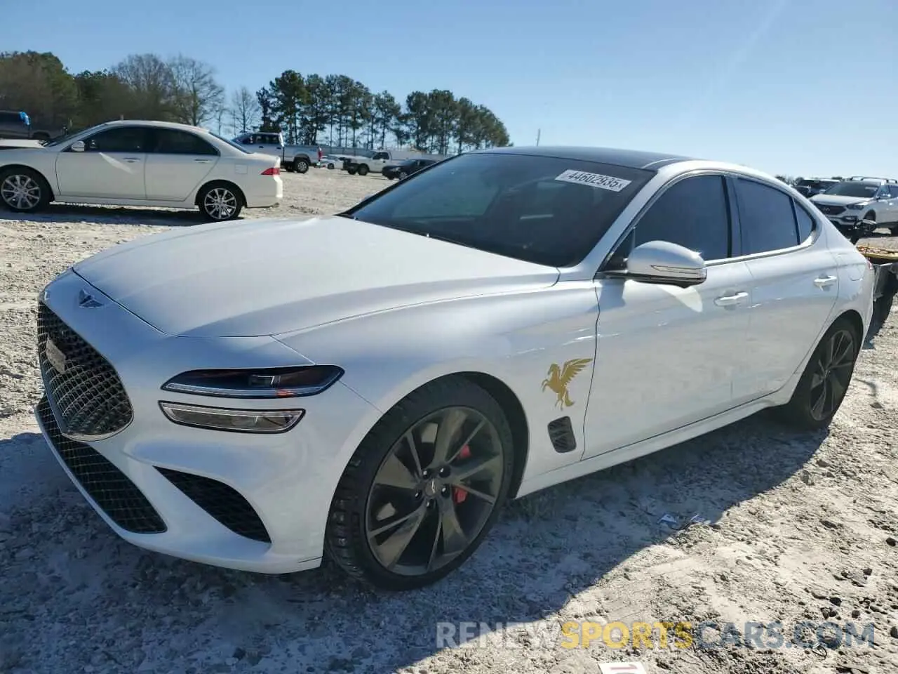 1 Photograph of a damaged car KMTG54TEXPU125509 GENESIS G70 BASE 2023
