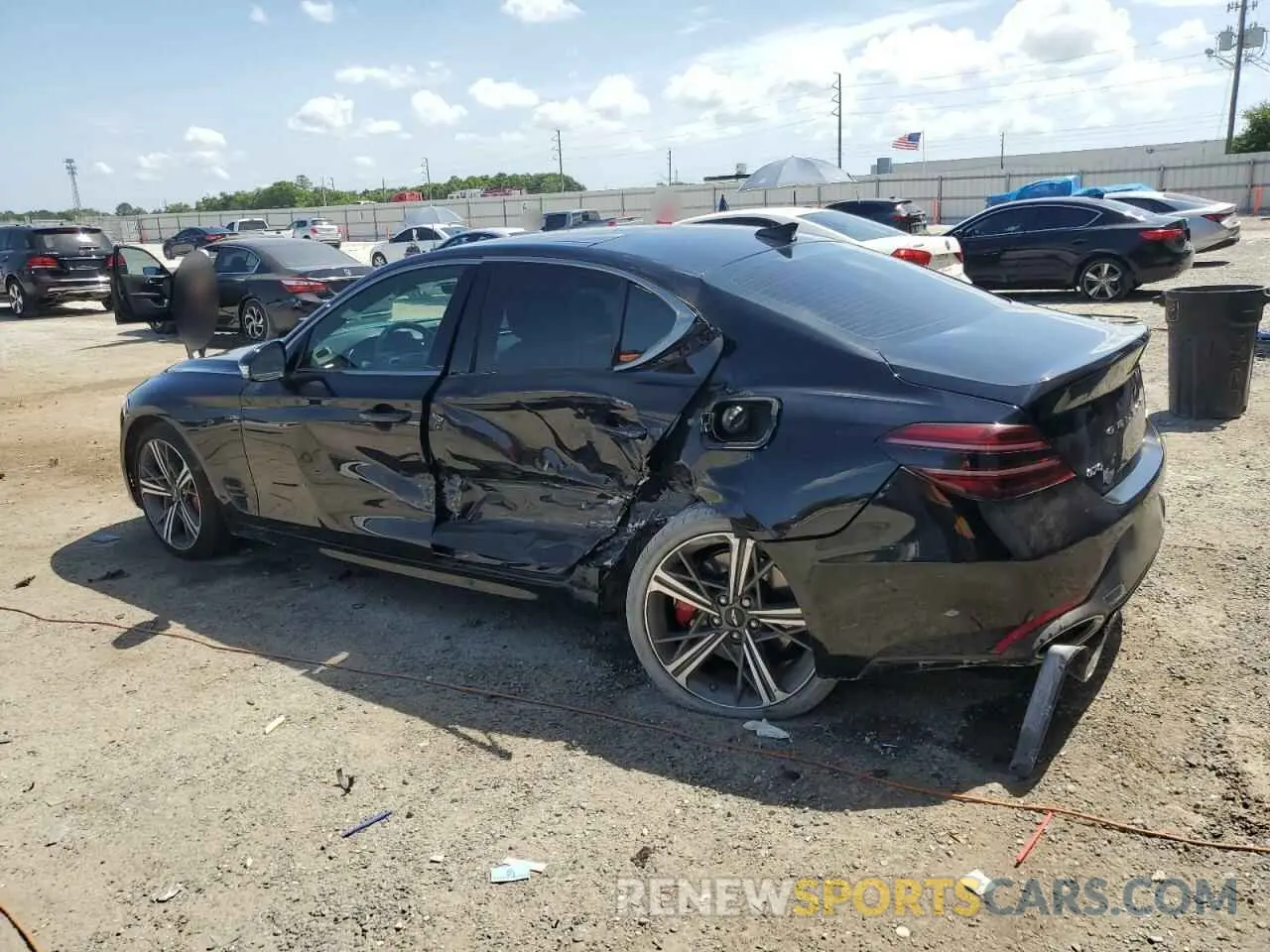 2 Photograph of a damaged car KMTG34SC0RU136981 GENESIS G70 BASE 2024