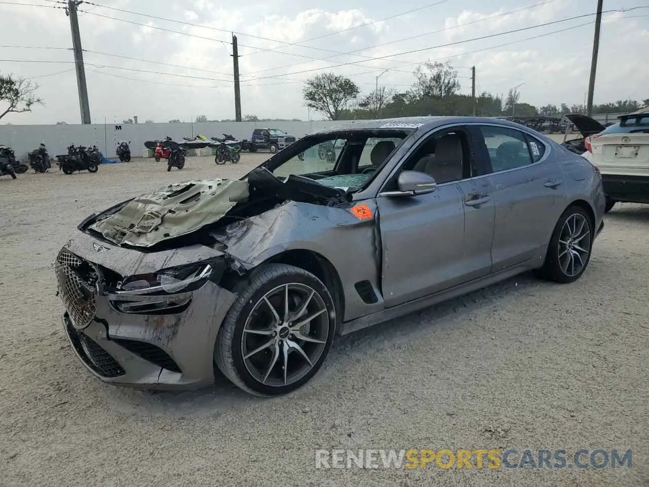 1 Photograph of a damaged car KMTG34SC3SU144398 GENESIS G70 BASE 2025