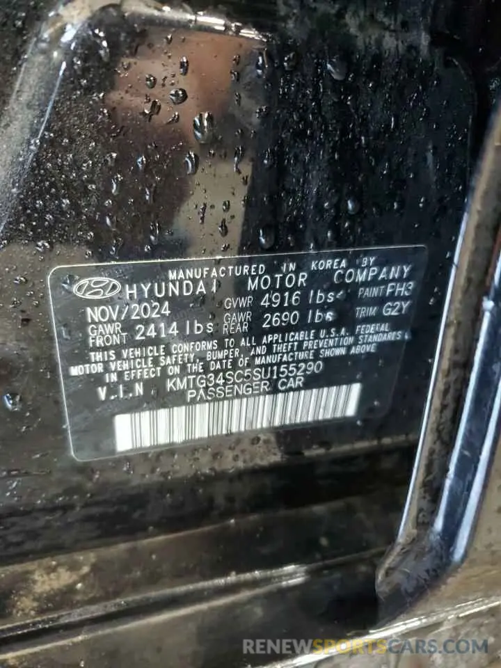 12 Photograph of a damaged car KMTG34SC5SU155290 GENESIS G70 BASE 2025