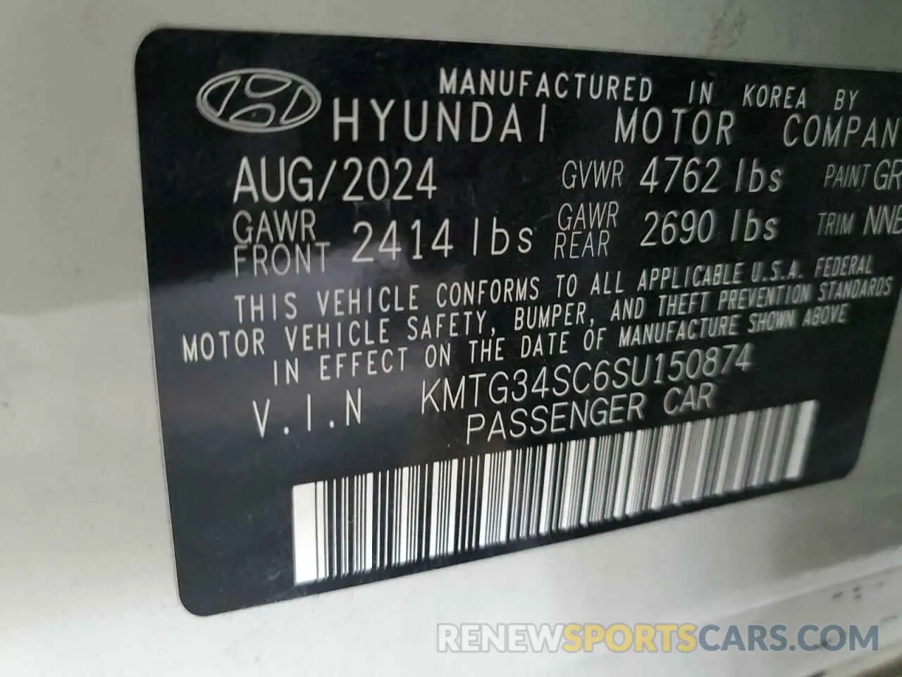 13 Photograph of a damaged car KMTG34SC6SU150874 GENESIS G70 BASE 2025