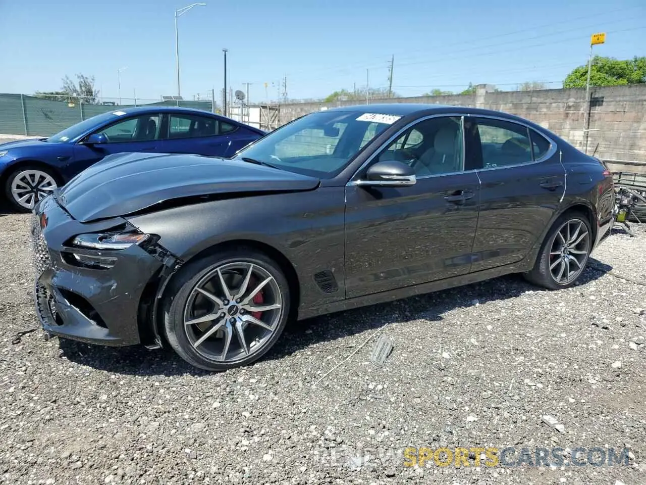1 Photograph of a damaged car KMTG34SC8SU155736 GENESIS G70 BASE 2025