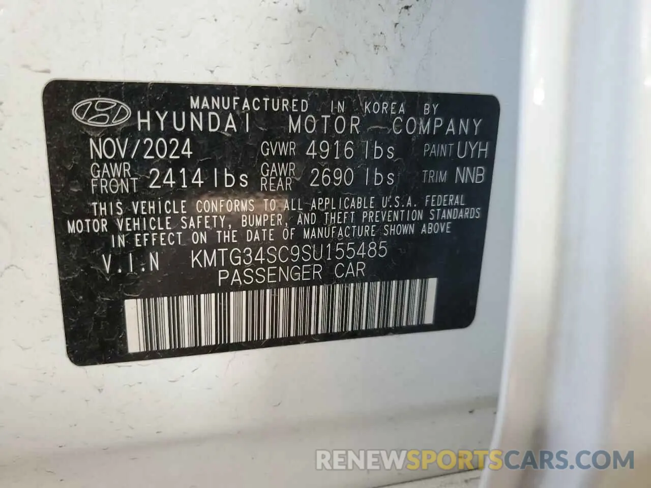 12 Photograph of a damaged car KMTG34SC9SU155485 GENESIS G70 BASE 2025