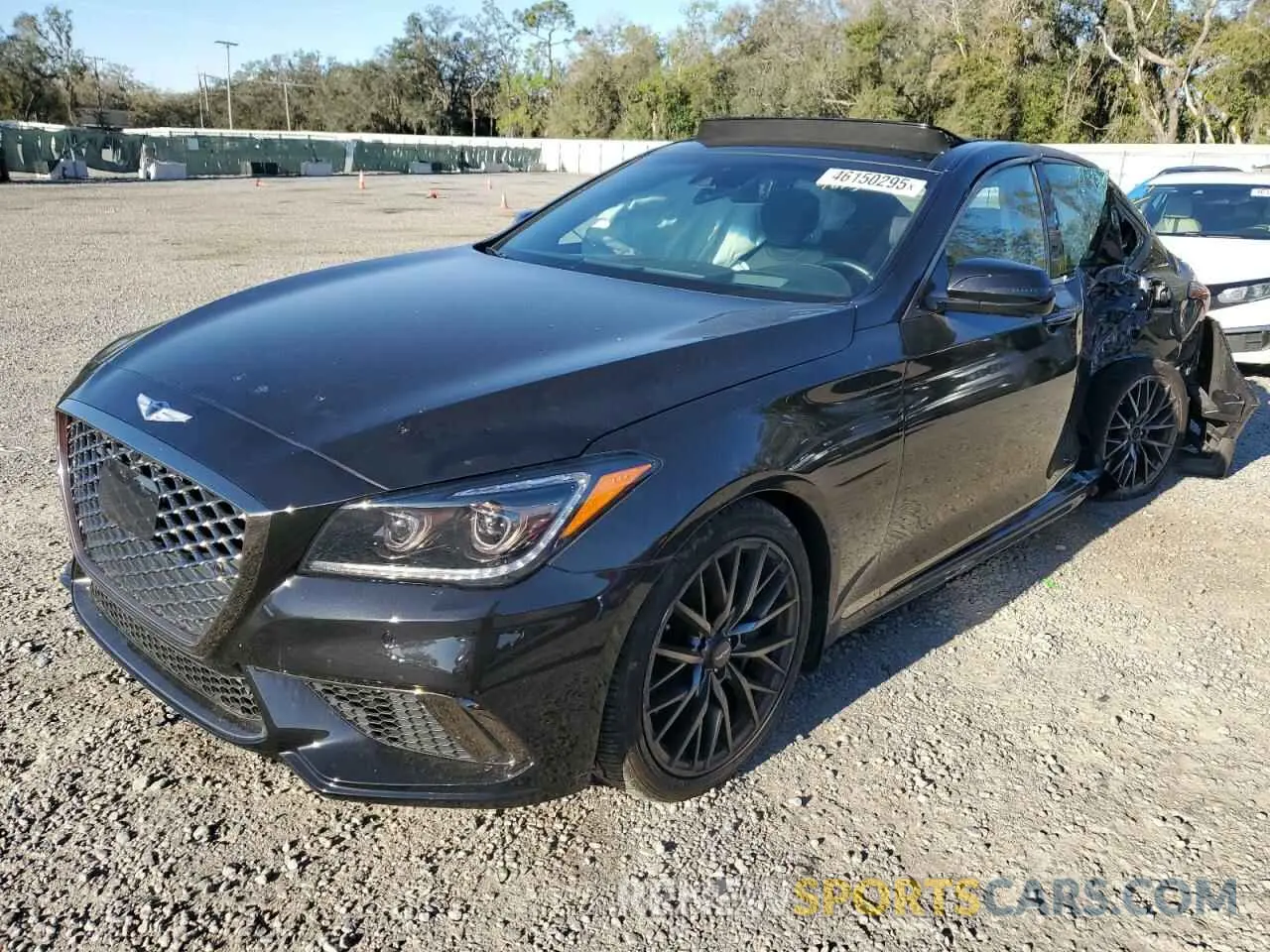 1 Photograph of a damaged car KMHGN4JB3KU300405 GENESIS G80 2019