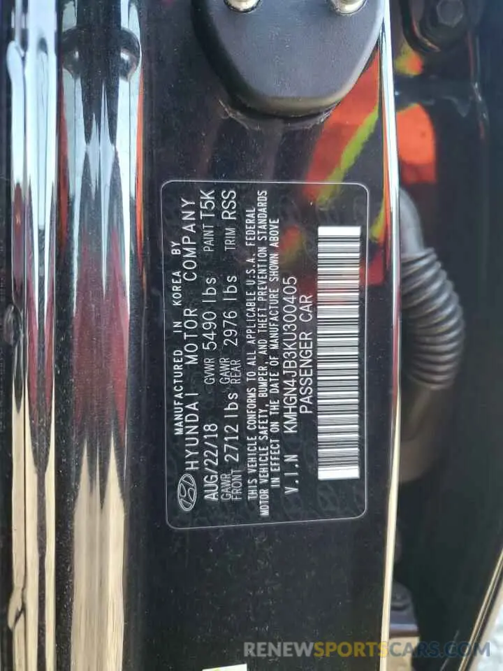 14 Photograph of a damaged car KMHGN4JB3KU300405 GENESIS G80 2019