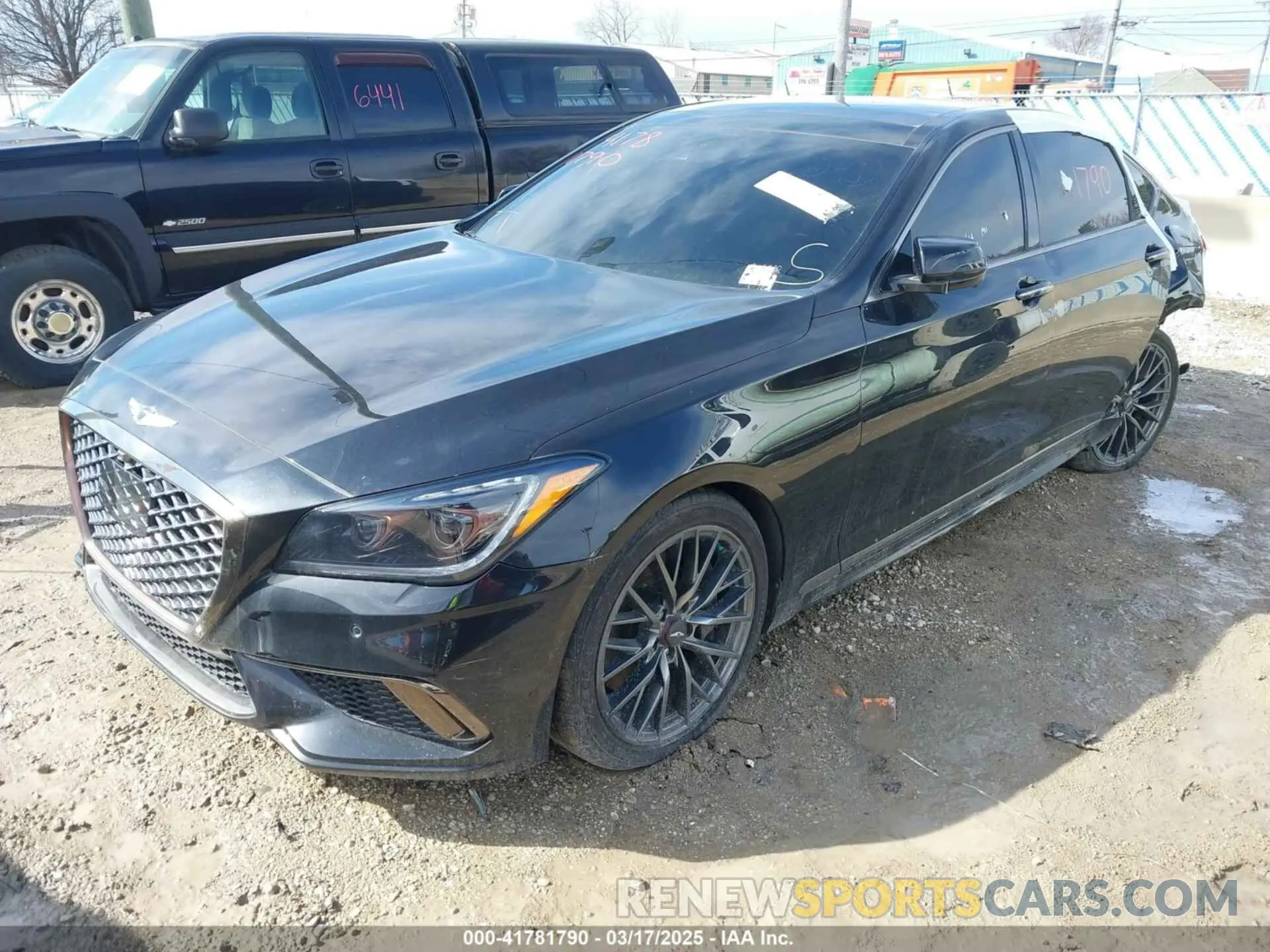 2 Photograph of a damaged car KMHGN4JBXKU296515 GENESIS G80 2019