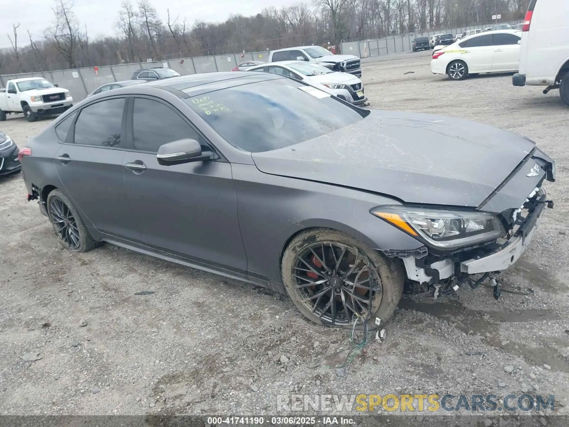 1 Photograph of a damaged car KMHGN4JE0KU292418 GENESIS G80 2019