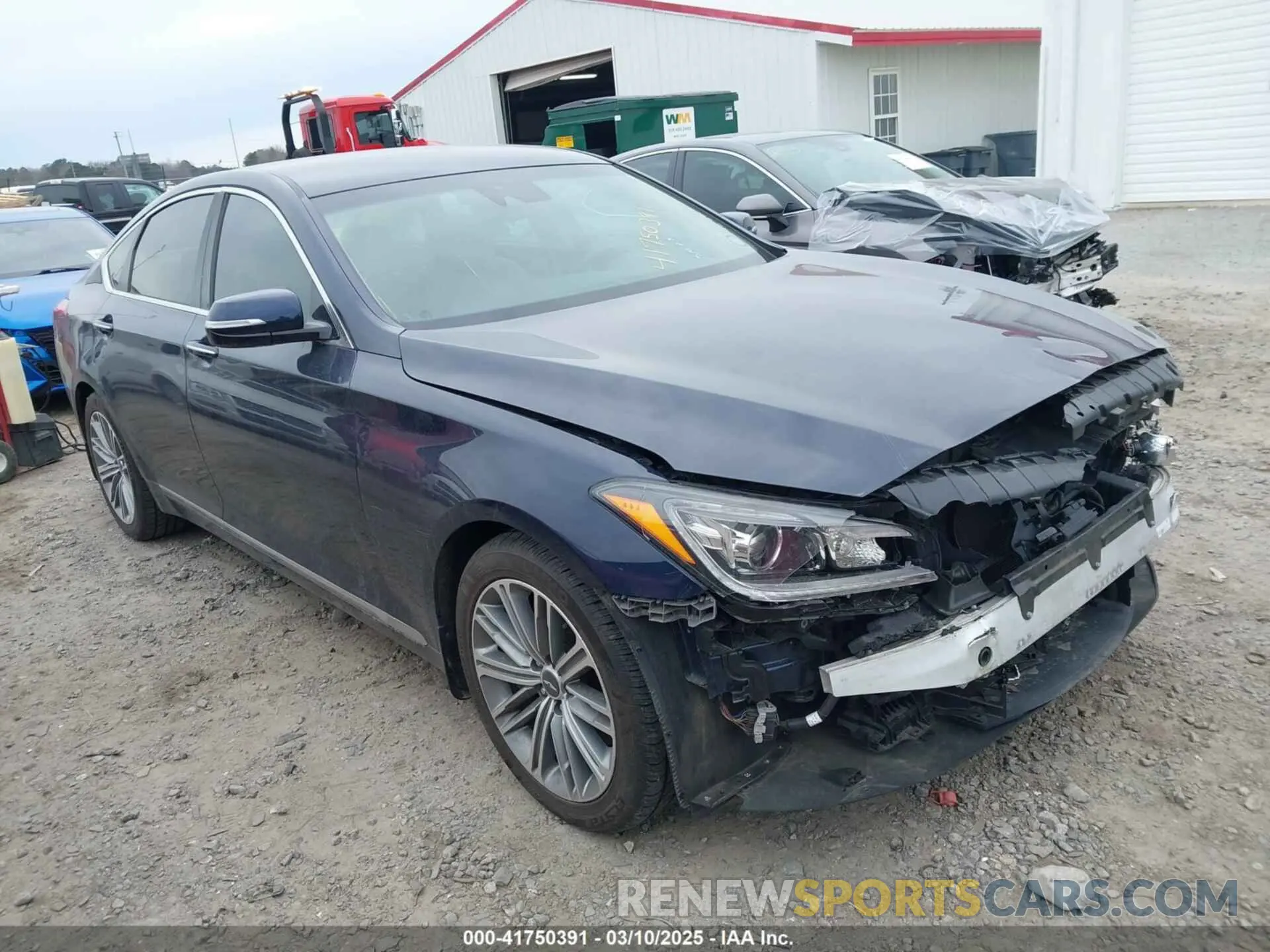 1 Photograph of a damaged car KMHGN4JE2KU299404 GENESIS G80 2019
