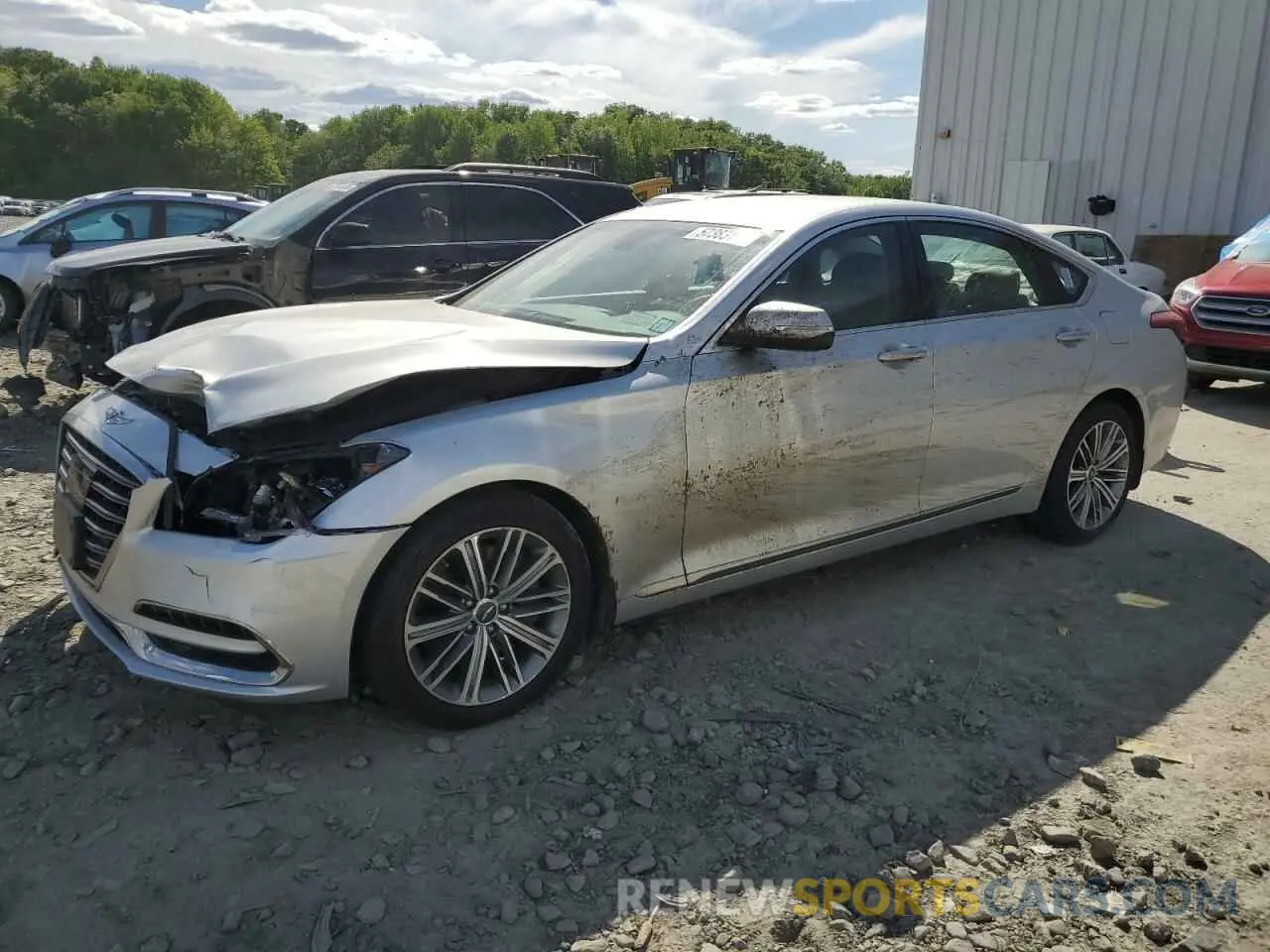1 Photograph of a damaged car KMHGN4JE2KU300499 GENESIS G80 2019