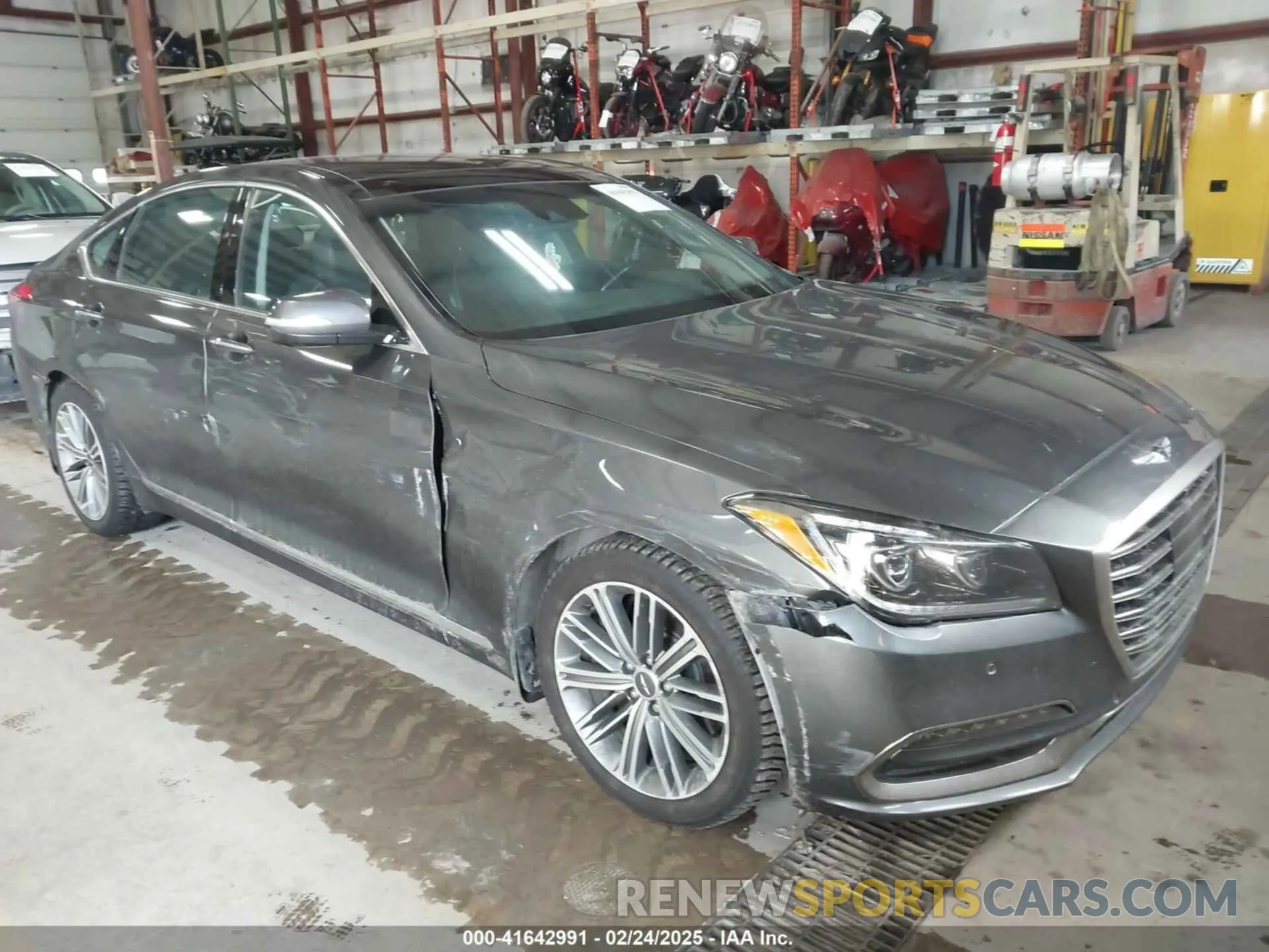 1 Photograph of a damaged car KMHGN4JE4KU299355 GENESIS G80 2019