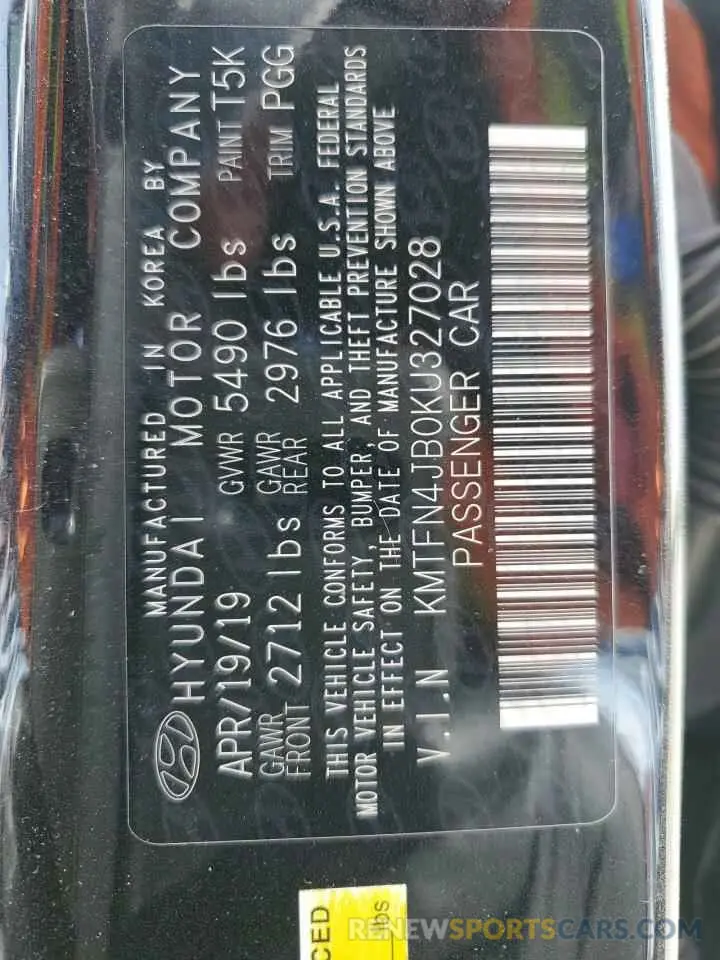 14 Photograph of a damaged car KMTFN4JB0KU327028 GENESIS G80 2019