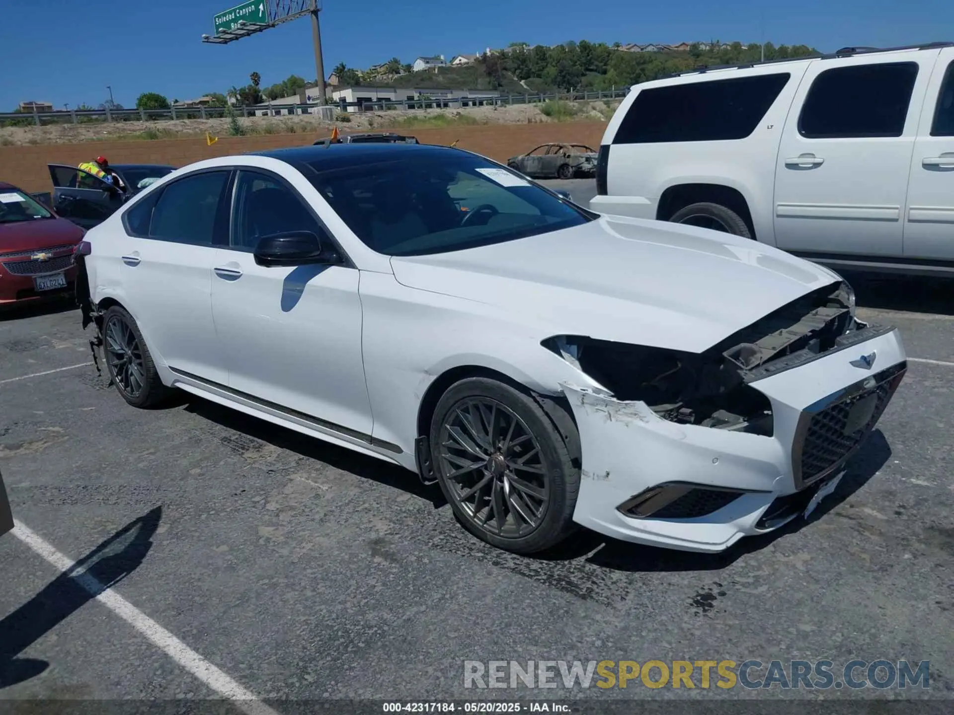 1 Photograph of a damaged car KMTFN4JB5KU326120 GENESIS G80 2019