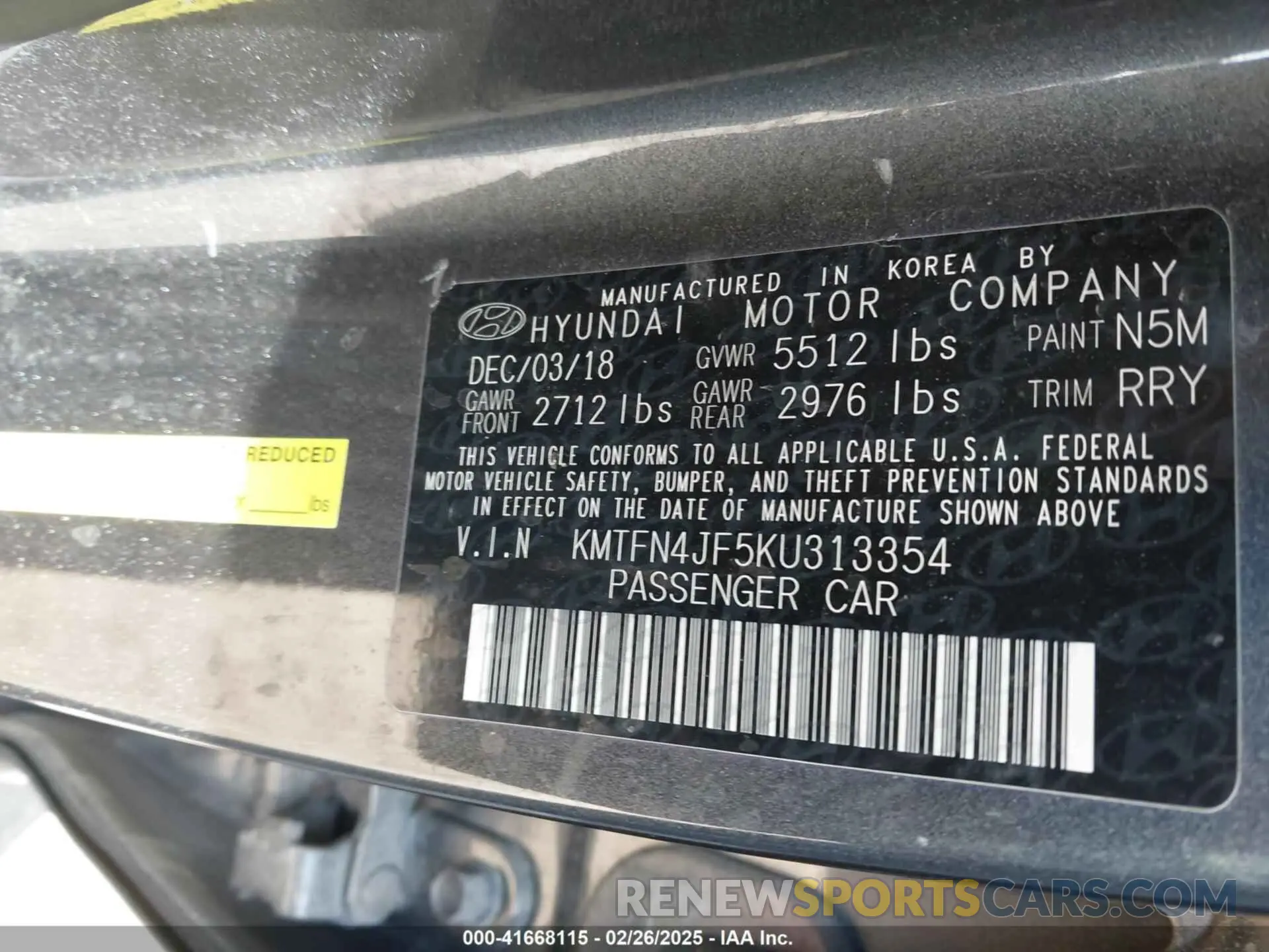 9 Photograph of a damaged car KMTFN4JF5KU313354 GENESIS G80 2019