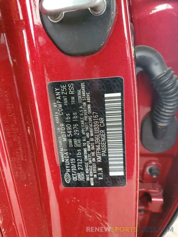13 Photograph of a damaged car KMTFN4JB6LU339167 GENESIS G80 2020