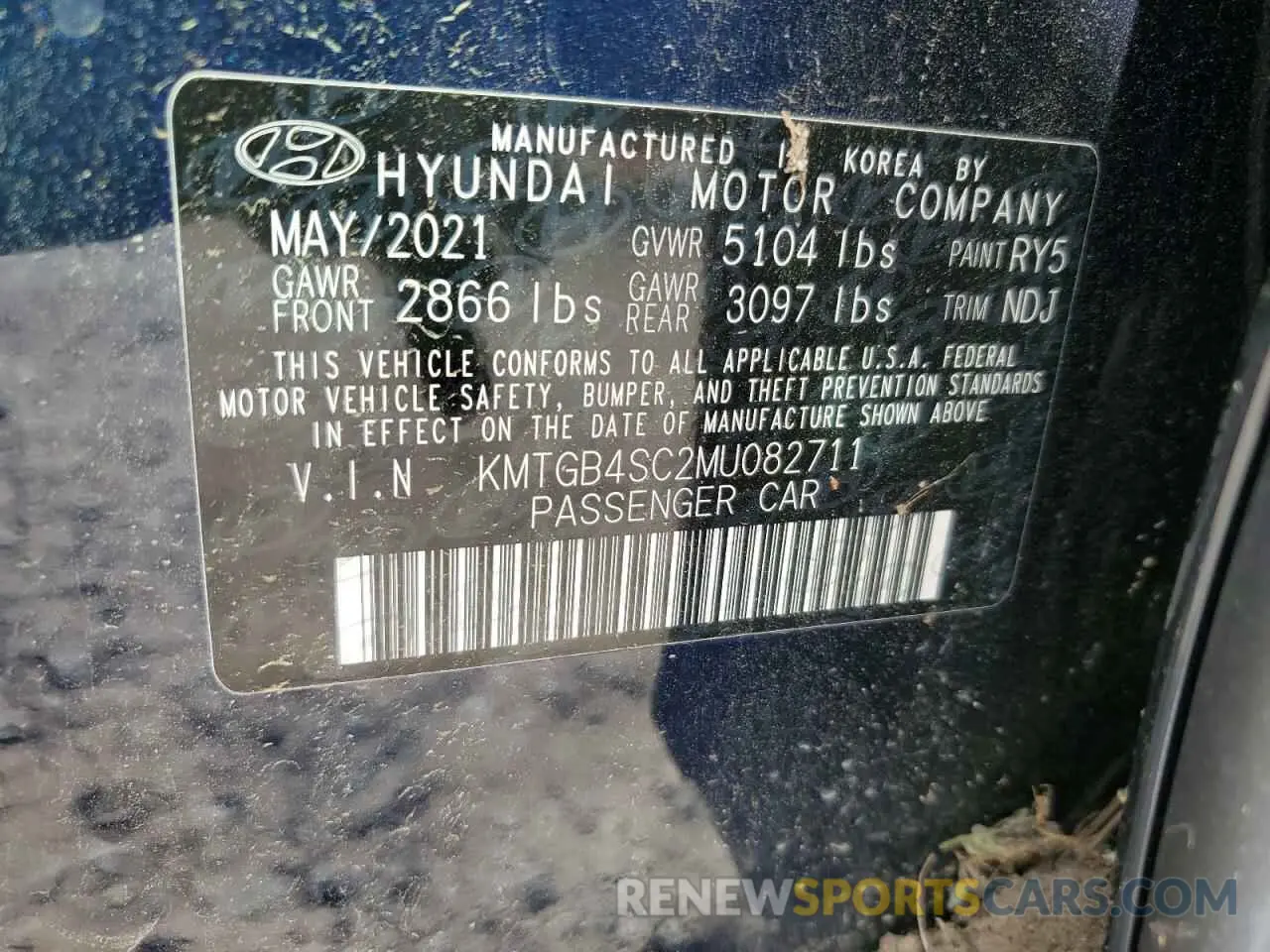 12 Photograph of a damaged car KMTGB4SC2MU082711 GENESIS G80 2021