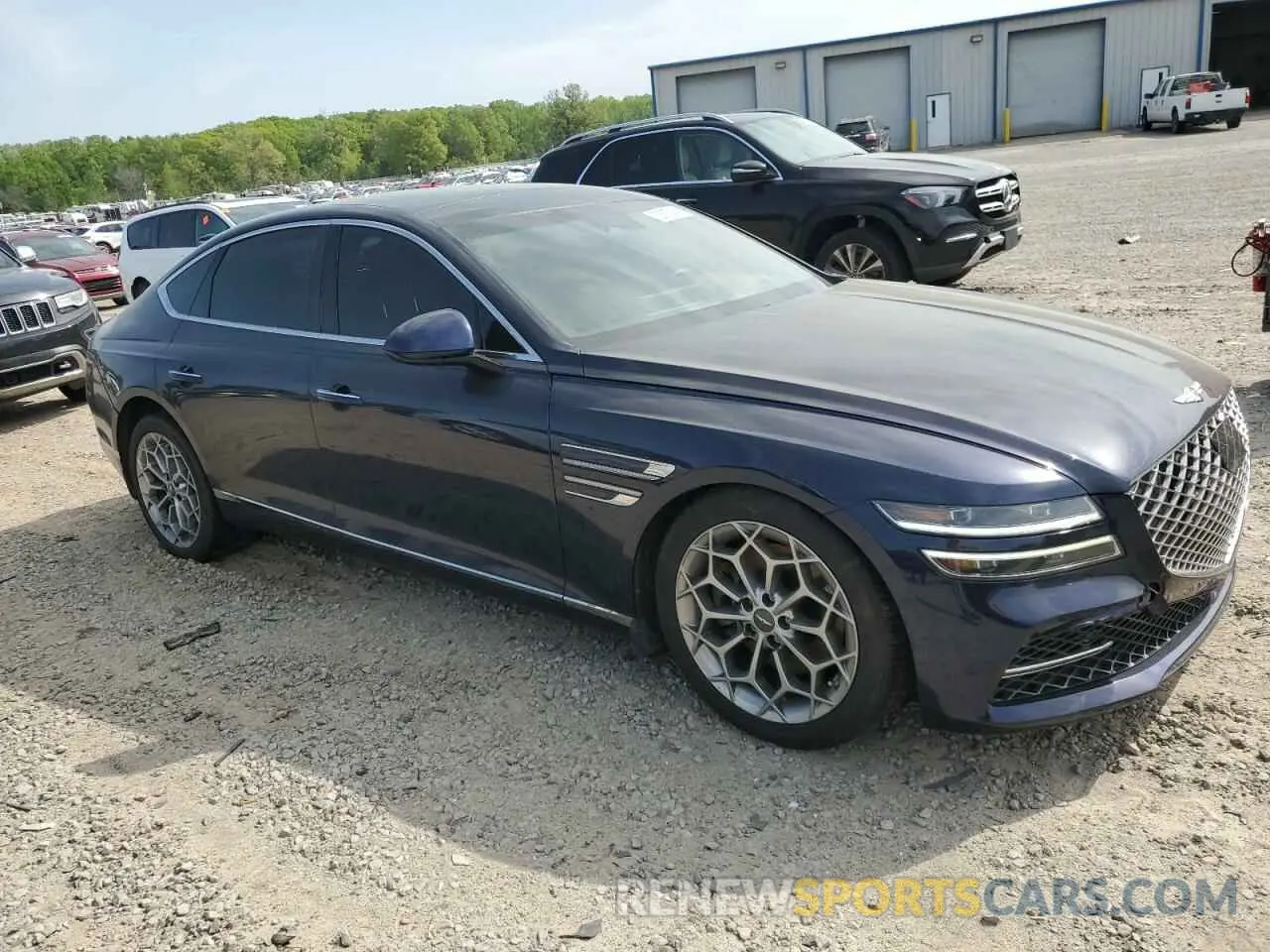 4 Photograph of a damaged car KMTGB4SC2MU082711 GENESIS G80 2021