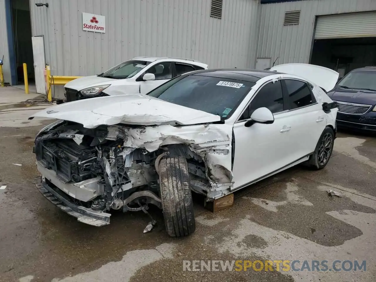 1 Photograph of a damaged car KMTGB4SC6MU067144 GENESIS G80 2021
