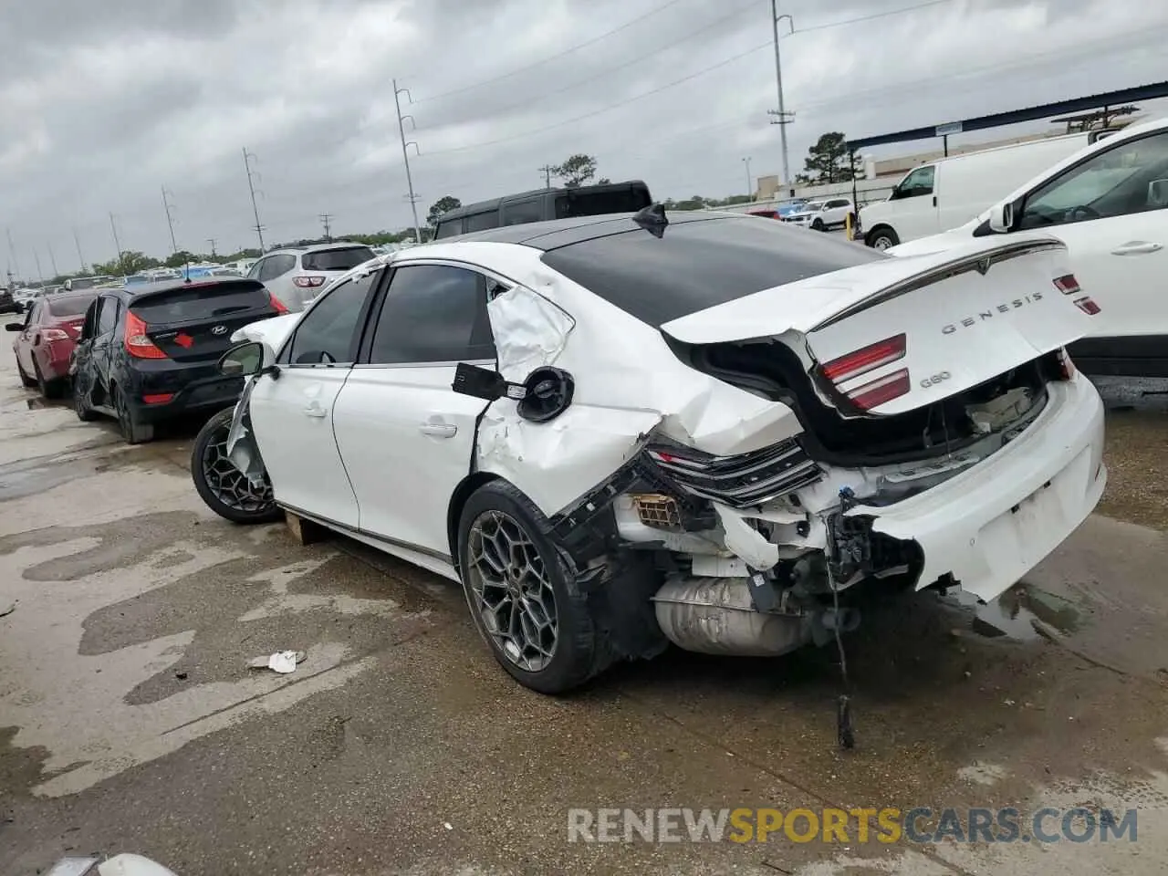 2 Photograph of a damaged car KMTGB4SC6MU067144 GENESIS G80 2021