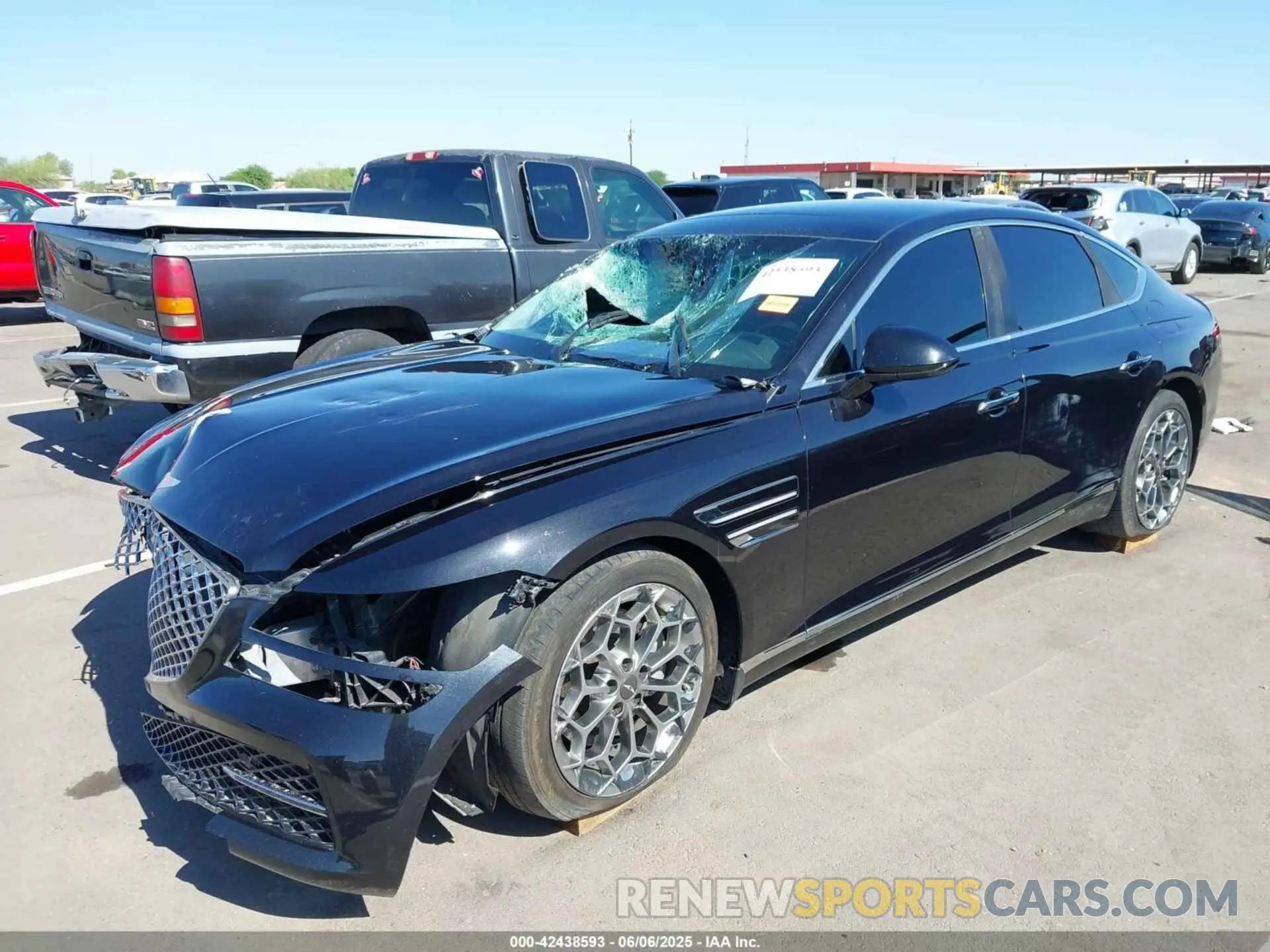 2 Photograph of a damaged car KMTGB4SC7MU073552 GENESIS G80 2021