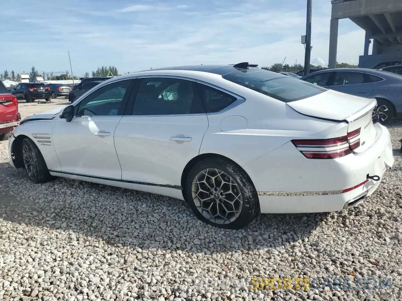 2 Photograph of a damaged car KMTGB4SC8MU044111 GENESIS G80 2021
