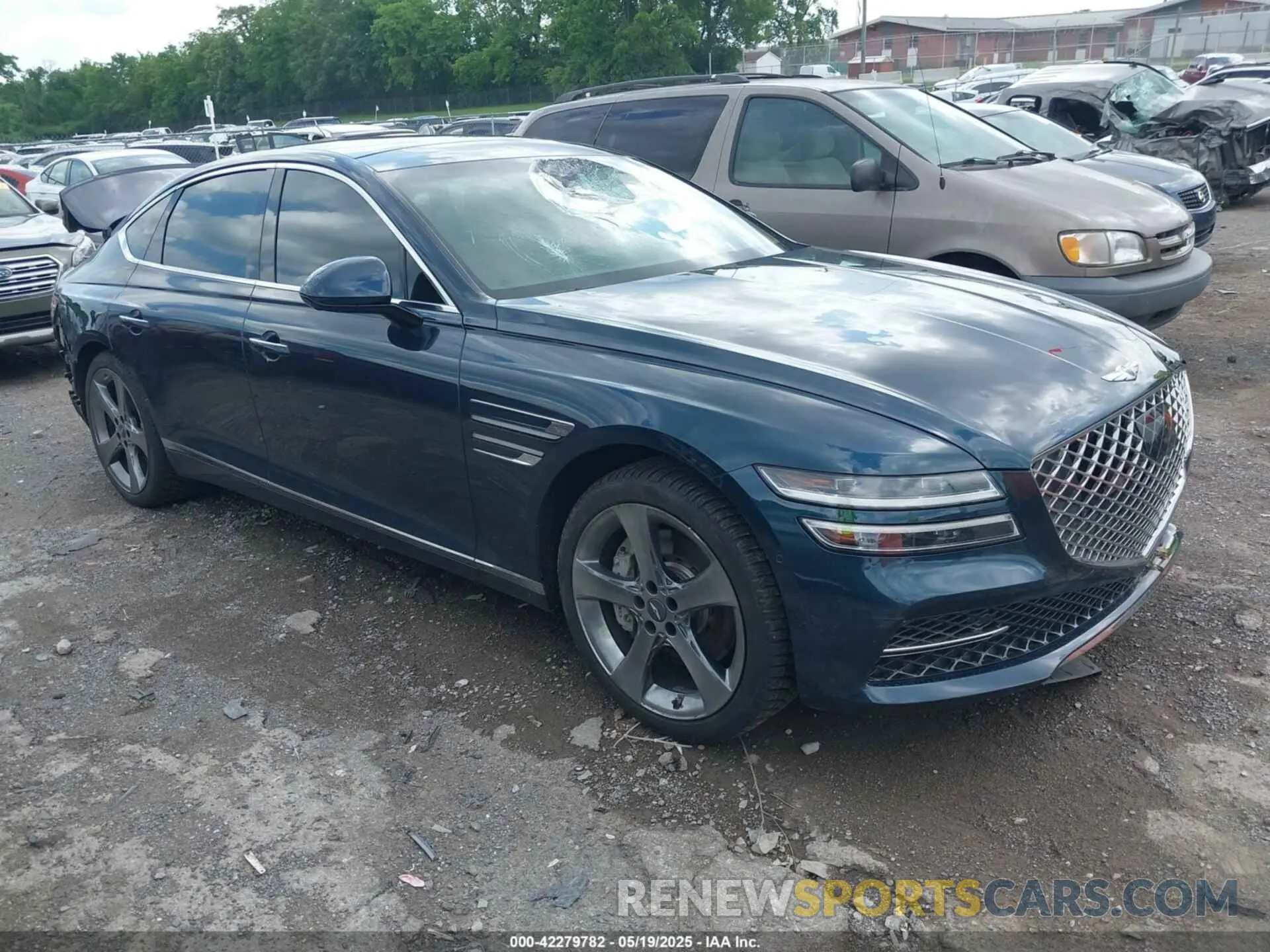 1 Photograph of a damaged car KMTGC4SD0MU081577 GENESIS G80 2021