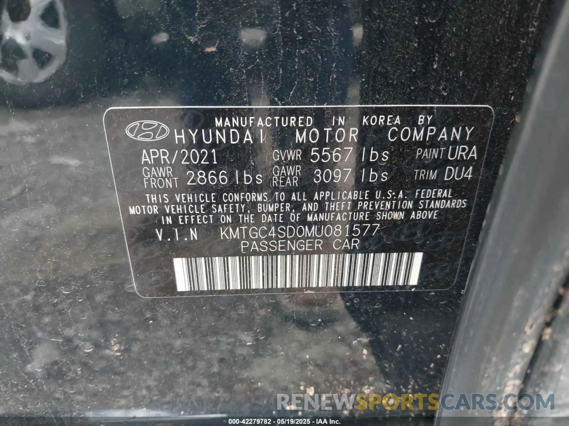 9 Photograph of a damaged car KMTGC4SD0MU081577 GENESIS G80 2021