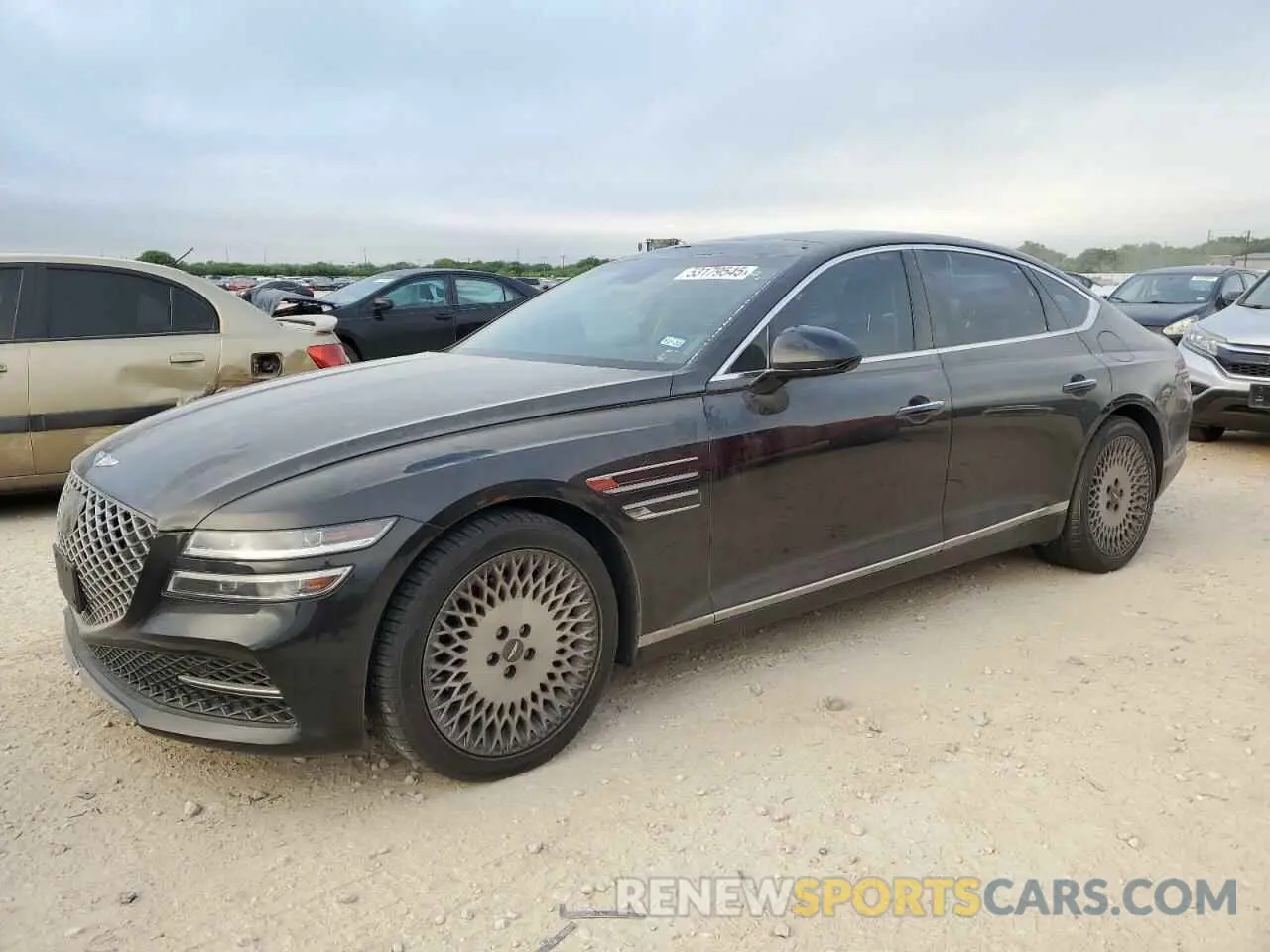 1 Photograph of a damaged car KMTGB4SC1NU104196 GENESIS G80 2022