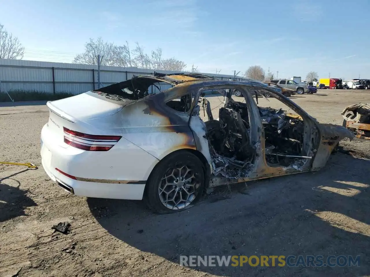 3 Photograph of a damaged car KMTGB4SC5NU130025 GENESIS G80 2022