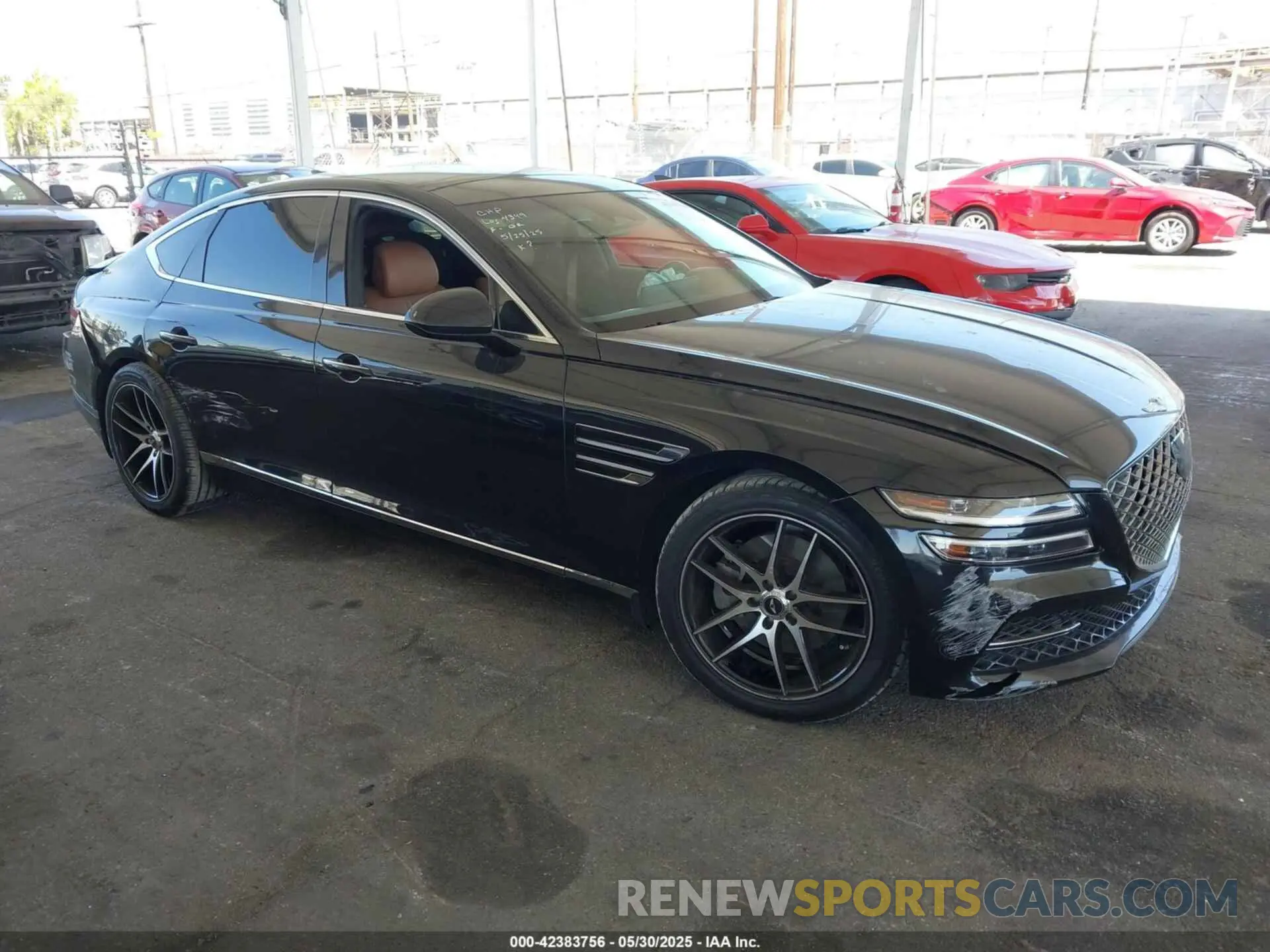 1 Photograph of a damaged car KMTGB4SC8NU112618 GENESIS G80 2022