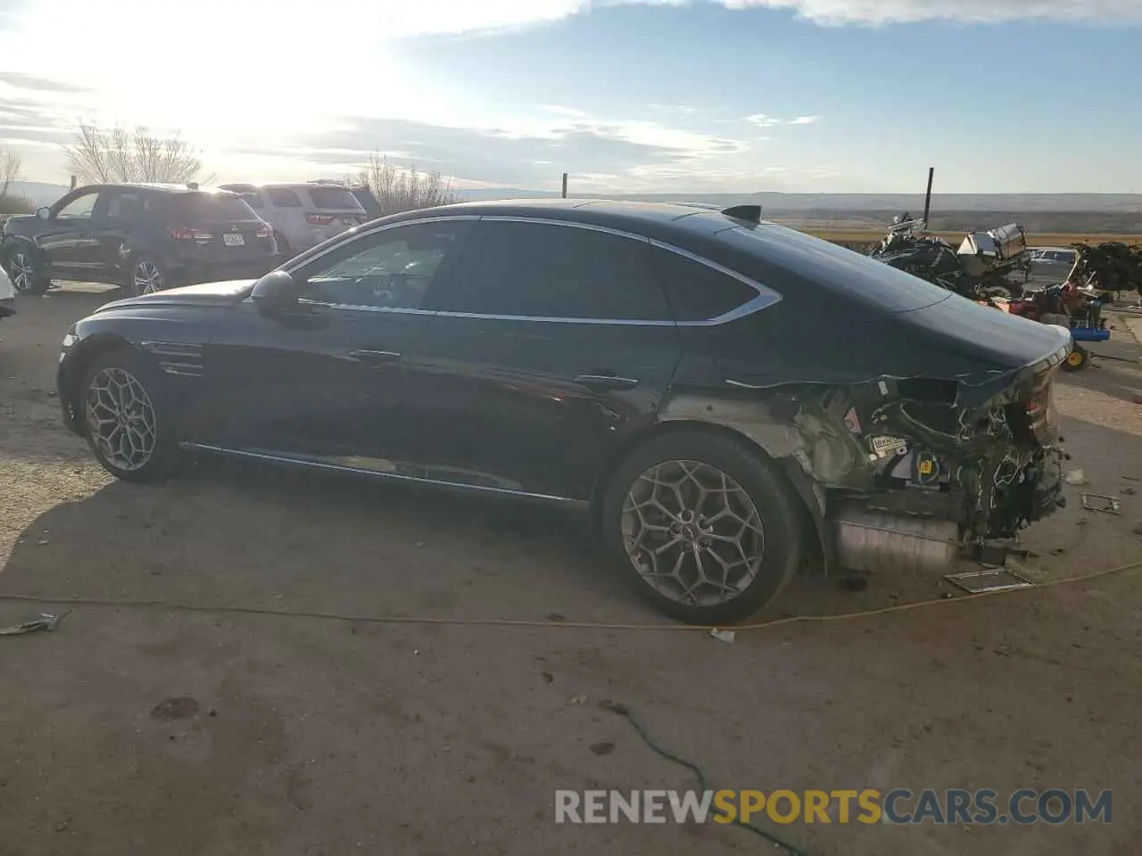 2 Photograph of a damaged car KMTGB4SCXNU137567 GENESIS G80 2022
