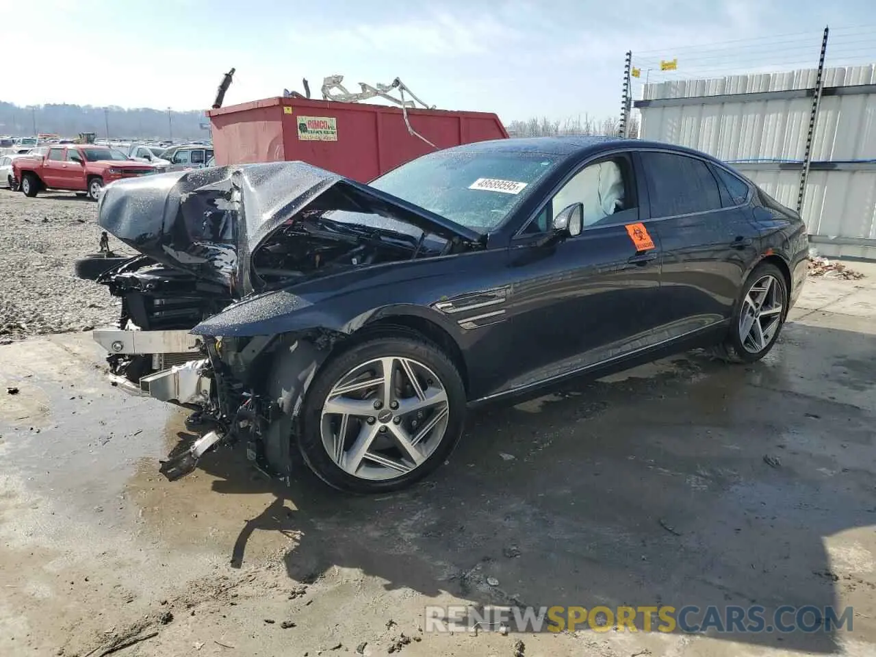 1 Photograph of a damaged car KMTGA4SC7PU152193 GENESIS G80 2023