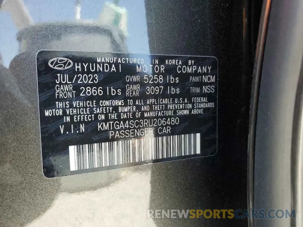 13 Photograph of a damaged car KMTGA4SC3RU206480 GENESIS G80 2024