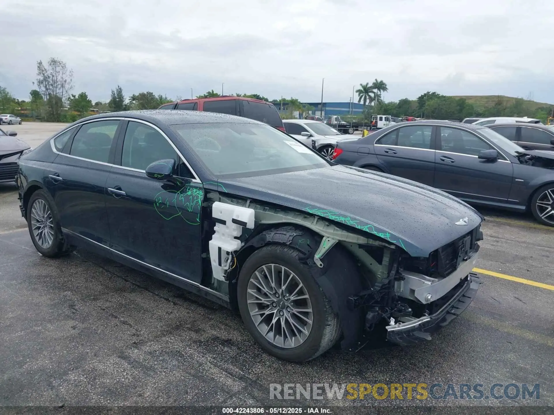 1 Photograph of a damaged car KMTGB4SC0RU239465 GENESIS G80 2024