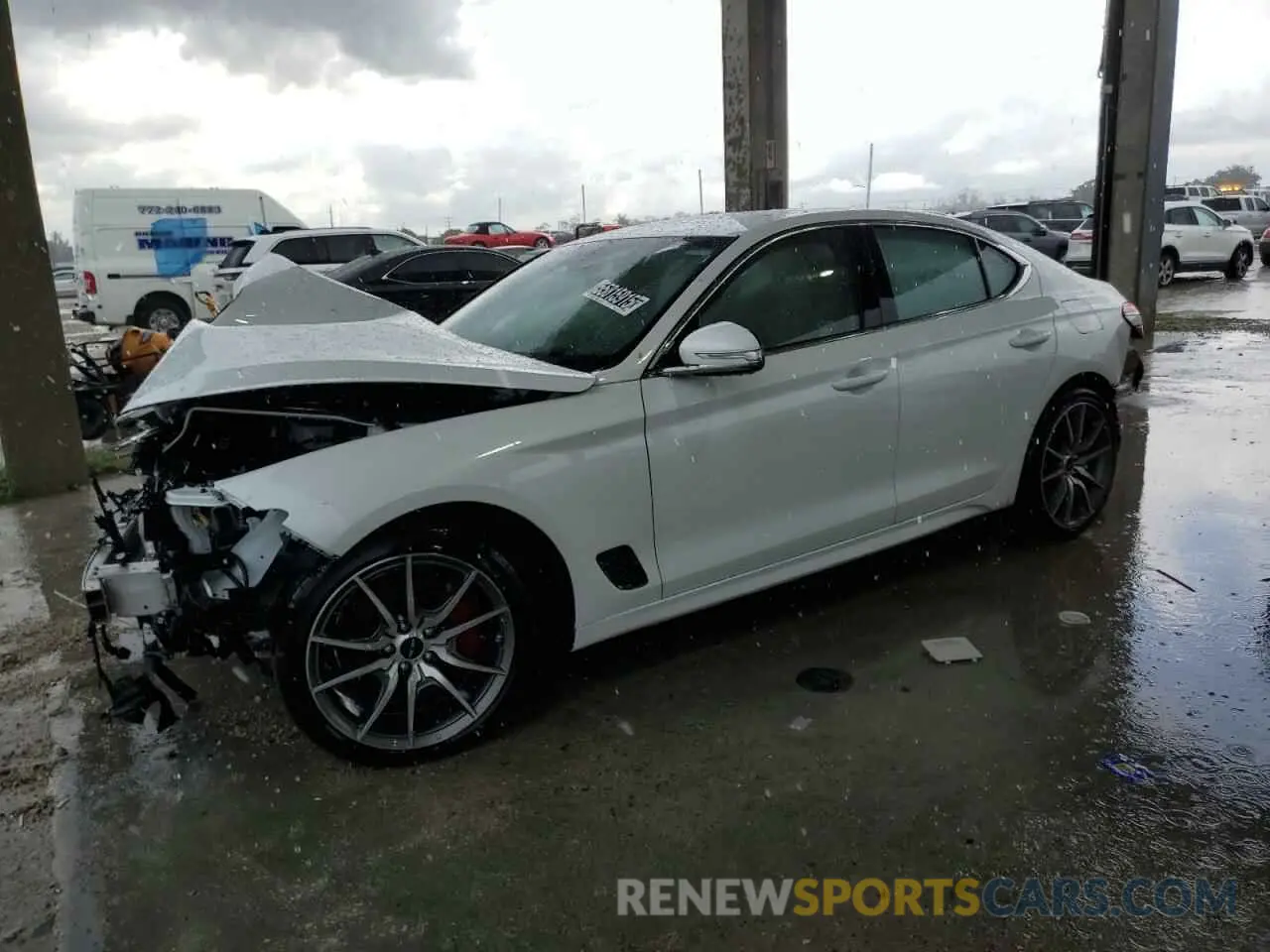 1 Photograph of a damaged car KMTG34SC9SU155938 GENESIS G80 2025