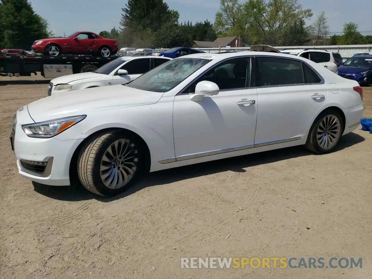 1 Photograph of a damaged car KMHG54JH4KU053335 GENESIS G90 2019