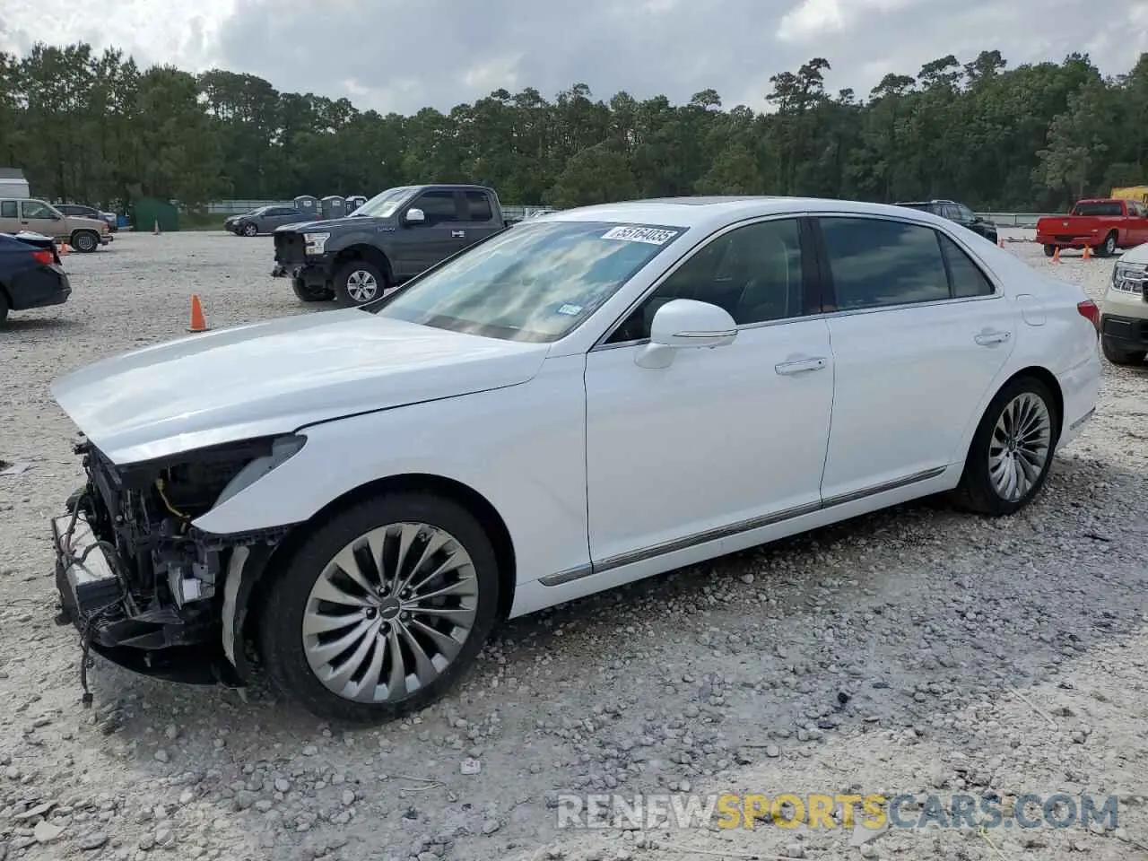 1 Photograph of a damaged car KMTF34JA6KU061768 GENESIS G90 2019