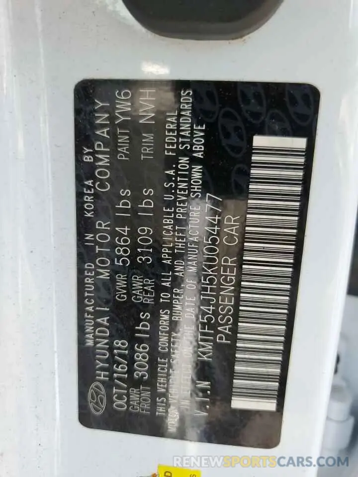 13 Photograph of a damaged car KMTF54JH5KU054477 GENESIS G90 2019