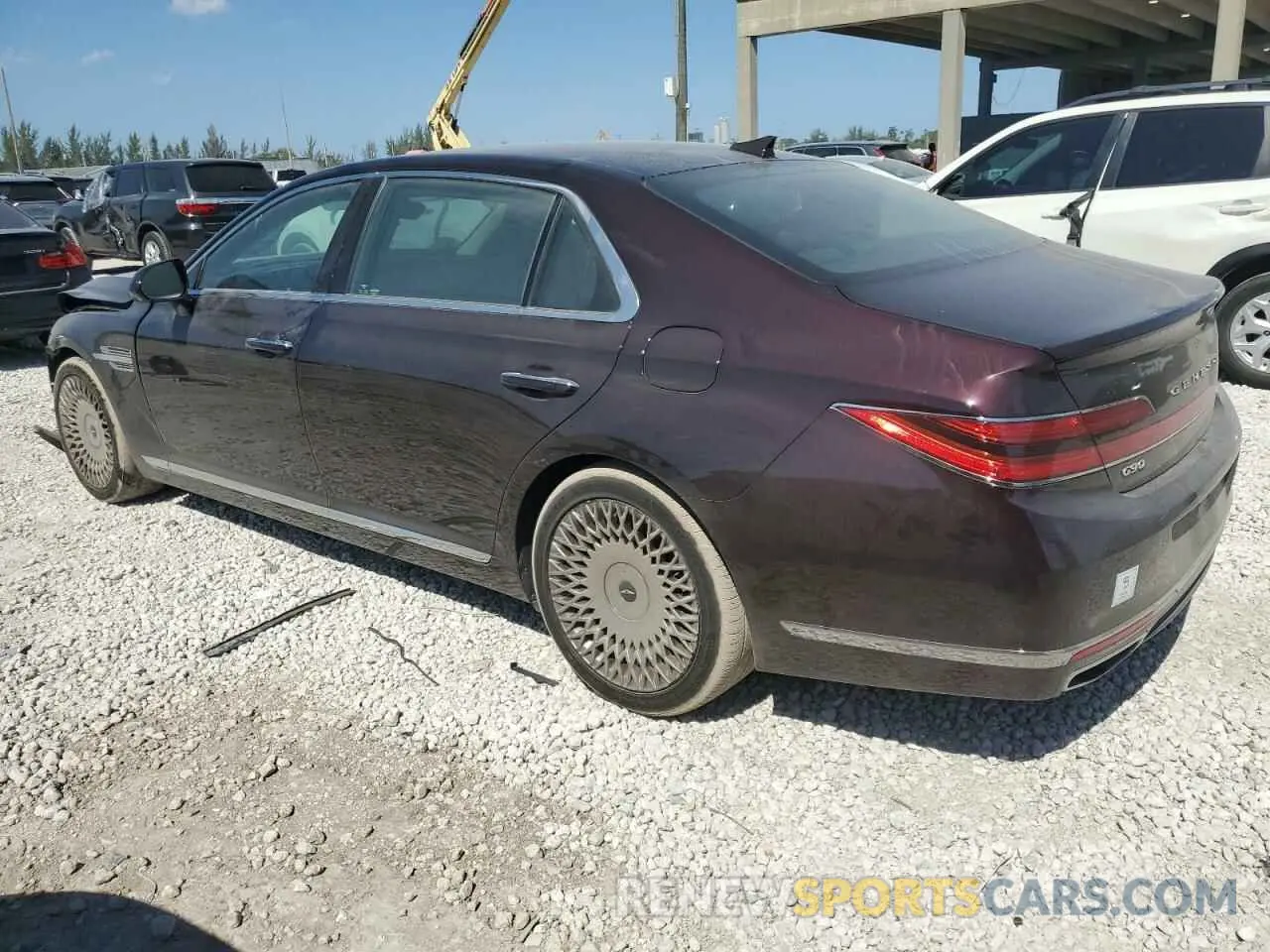 2 Photograph of a damaged car KMTF34PA9LU075639 GENESIS G90 2020