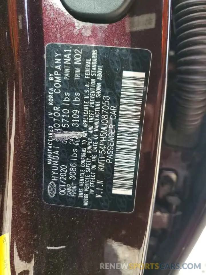 13 Photograph of a damaged car KMTF54PH5MU087053 GENESIS G90 2021
