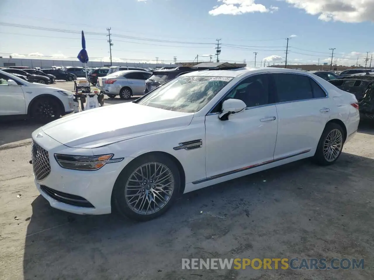 1 Photograph of a damaged car KMTF34PA0NU092980 GENESIS G90 2022