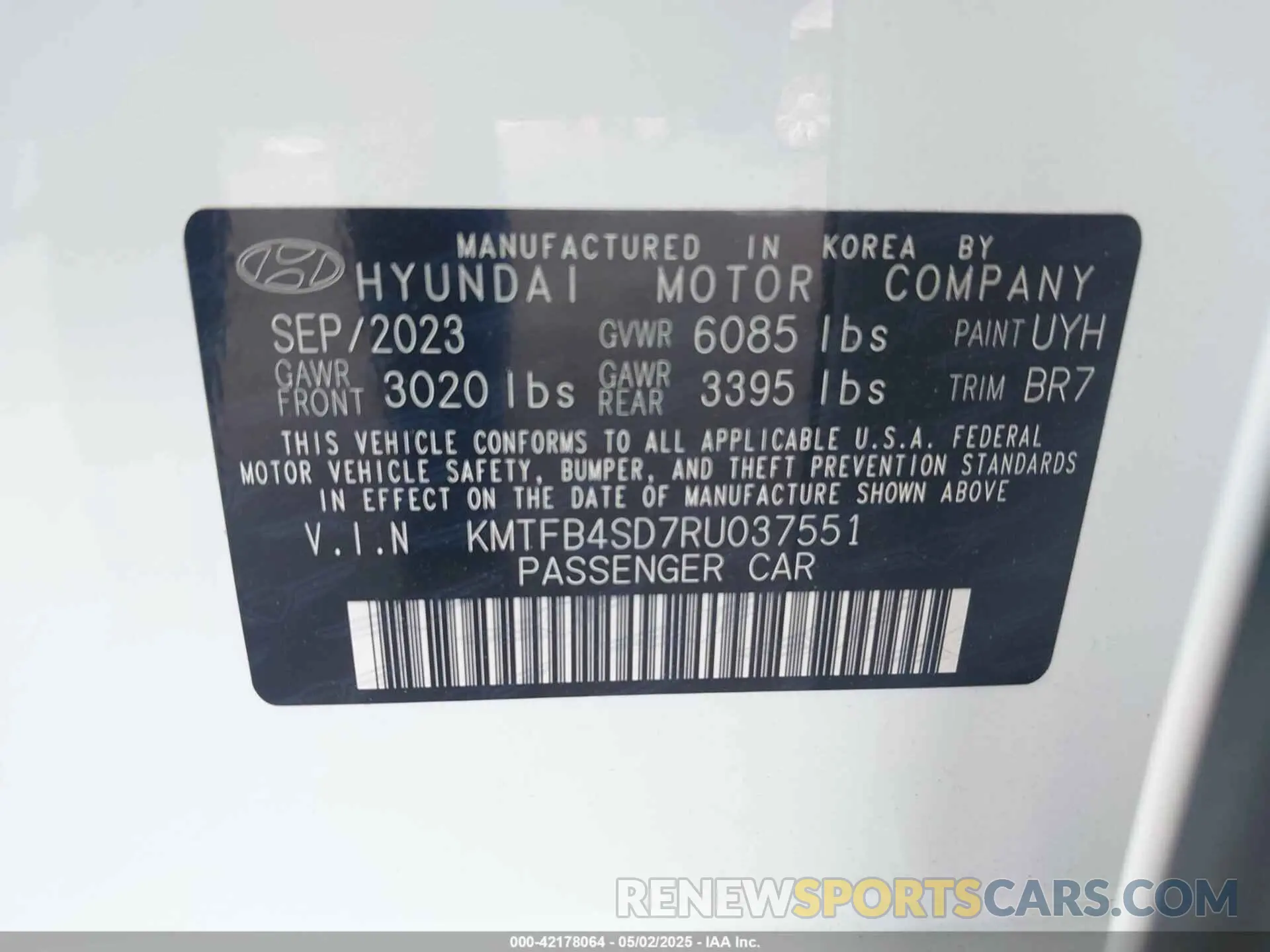 9 Photograph of a damaged car KMTFB4SD7RU037551 GENESIS G90 2024