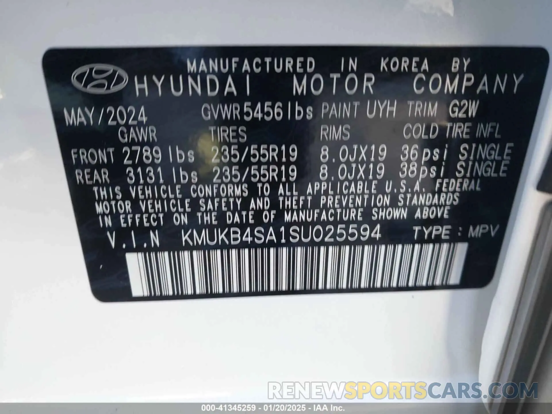 9 Photograph of a damaged car KMUKB4SA1SU025594 GENESIS GV60 2025