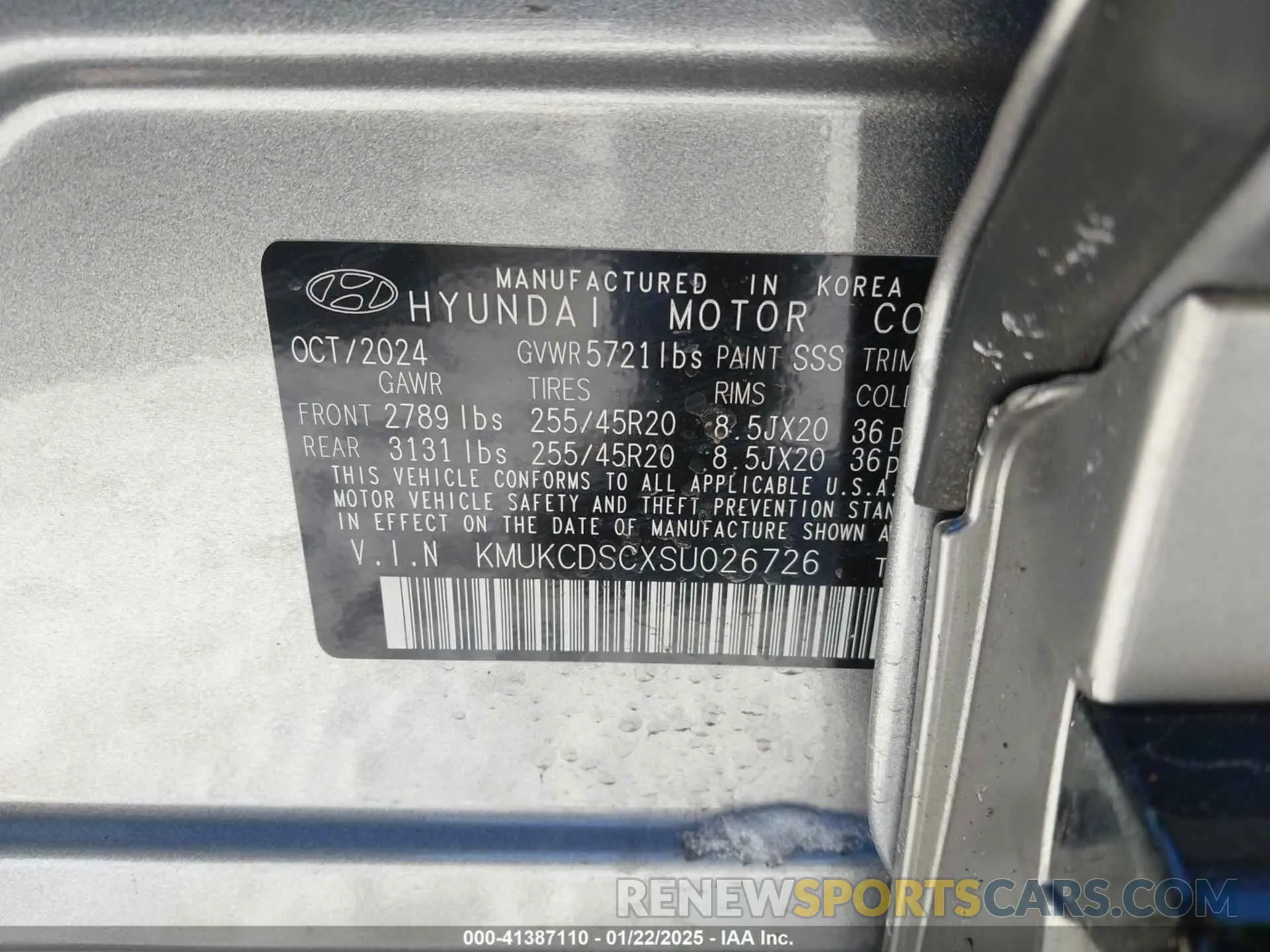 9 Photograph of a damaged car KMUKCDSCXSU026726 GENESIS GV60 2025