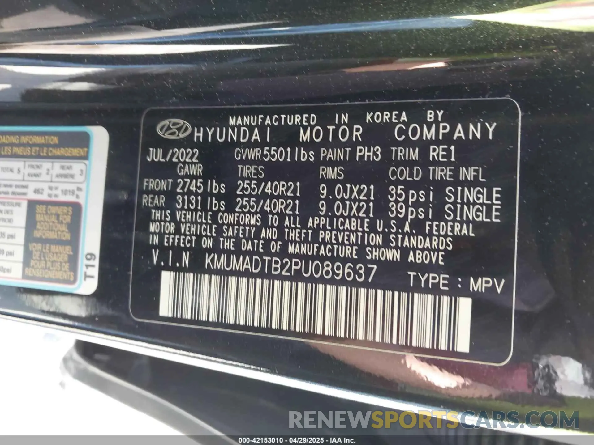 9 Photograph of a damaged car KMUMADTB2PU089637 GENESIS GV70 2023